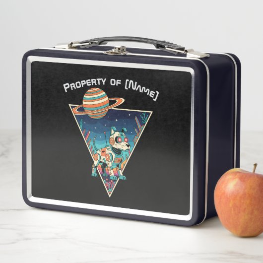 Custom Property of [Name] Robot Dog Lunch Box (Beispiel)