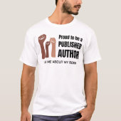 Custom Proud Black Melanin Book Author T-Shirt (Vorderseite)