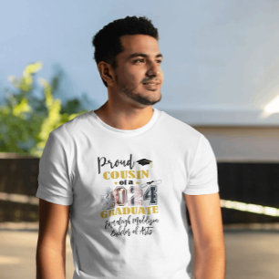 Custom Proud Cousin - Him Foto 2024 Graduate T-Shirt