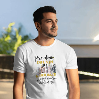 Custom Proud Cousin - Him Foto 2024 Graduate T-Shirt
