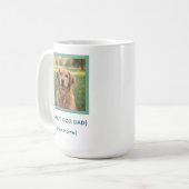 Custom Proud Dog Dad | Pet Photo & Name Keepsake Kaffeetasse (Vorderseite Links)