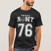 Custom Proud Football Tante Nummer 76 Personalisie T-Shirt (Vorderseite)