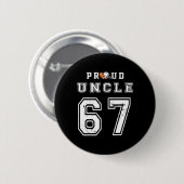 Custom Proud Footll Uncle Number 67 Personalized F Button (Vorne & Hinten)