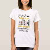 Custom Proud Squad Foto 2024 Graduate T-Shirt (Vorderseite)