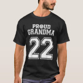 Custom Proud Volleyball Grandma Number 22 Personal T-Shirt (Vorderseite)