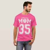 Custom Proud Volleyball Mama Nummer 35 Personalisi T-Shirt (Vorne ganz)