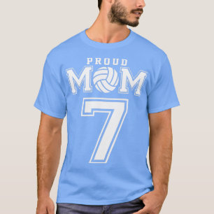 Custom Proud Volleyball Mama Nummer 7 Personalisie T-Shirt