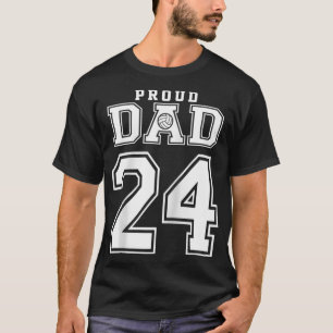 Custom Proud Volleyball Vater Nummer 24 Personalis T-Shirt