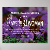 Custom PROVERBS 31 FRAU Inspirational Christlich Poster (Vorne)