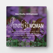 Custom PROVERBS 31 FRAU Inspirational Floral Fotoplatte (Vorderseite)