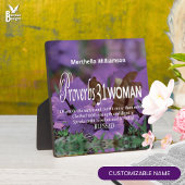 Custom PROVERBS 31 FRAU Inspirational Floral Fotoplatte