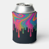 Custom Psychedelic Neon Glitzer Tropfen Cooler Dosenkühler (Kanne Rückseite)