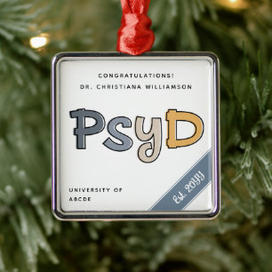 Custom PsyD Doctor of Psychology Abschluss Chic Ornament Aus Metall