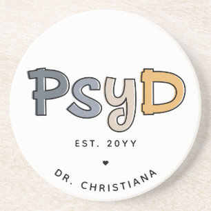 Custom PsyD Doctor of Psychology Psychologist Getränkeuntersetzer