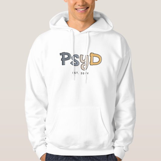 Custom PsyD Doctor of Psychology Psychologist Hoodie (Vorderseite)
