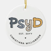 Custom PsyD Doctor of Psychology Psychologist Keramik Ornament (Vorne)