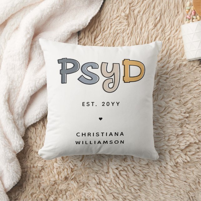 Custom PsyD Doctor of Psychology Psychologist Kissen (Decke)
