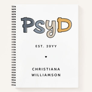 Custom PsyD Doctor of Psychology Psychologist Notizblock