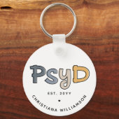 Custom PsyD Doctor of Psychology Psychologist Schlüsselanhänger (Vorderseite)