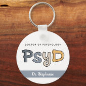 Custom PsyD Doctor of Psychology Psychologist Schlüsselanhänger (Vorderseite)