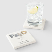 Custom PsyD Doctor of Psychology Psychologist Steinuntersetzer (Seitenansicht)