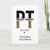 Custom PT Physiotherapeut Cheetah Print Karte (Vorderseite)
