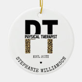 Custom PT Physiotherapeut Cheetah Print Keramik Ornament (Vorne)