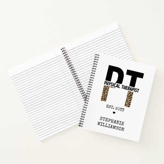 Custom PT Physiotherapeut Cheetah Print Notizblock (Innenseite)