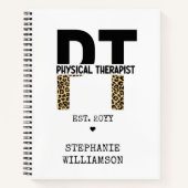 Custom PT Physiotherapeut Cheetah Print Notizblock (Vorderseite)