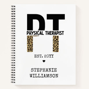 Custom PT Physiotherapeut Cheetah Print Notizblock