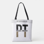 Custom PT Physiotherapeut Cheetah Print Tasche (Rückseite)