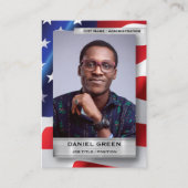 Custom Public Service Trading Card, American Flag  Telefonnummerkarte (Vorderseite)