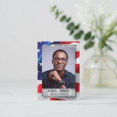 Custom Public Service Trading Card, American Flag  Telefonnummerkarte (Stehend Vorderseite)