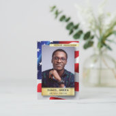 Custom Public Service Trading Card, American Flag  Telefonnummerkarte (Stehend Vorderseite)