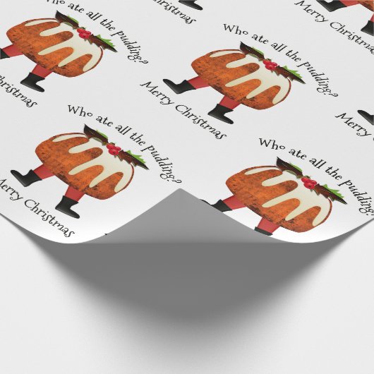 Custom Pudding Spaß Frohe Weihnachten Geschenkpapier (Ecke)