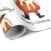 Custom Pudding Spaß Frohe Weihnachten Geschenkpapier (Rolleneckpunkt)
