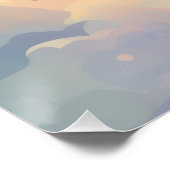 Custom Pug Rainbow Bridge Memorial Poster – Blue (Ecke)