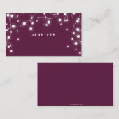 Custom Pum Sparkling Lights Weihnachten Platzkarte (Vorne/Hinten)