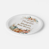 Custom Pumpkin Baby Dusche Pappteller (Schrägansicht)
