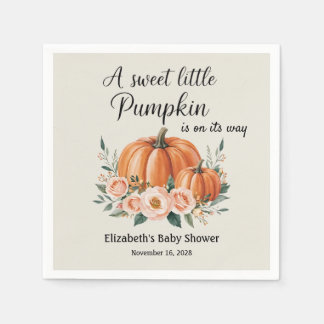 Custom Pumpkin Baby Dusche Serviette