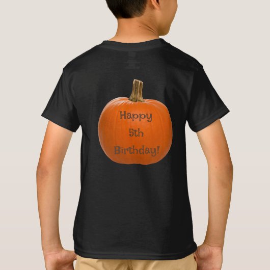 Custom Pumpkin Birthday Shirt (Rückseite)