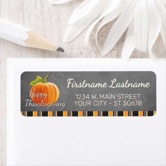 Custom Pumpkin farbenfrohe Fun Stripes Muster (Insitu)