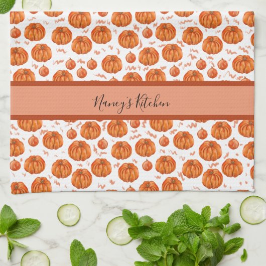 Custom Pumpkin Geschirrtuch (Gefaltet)