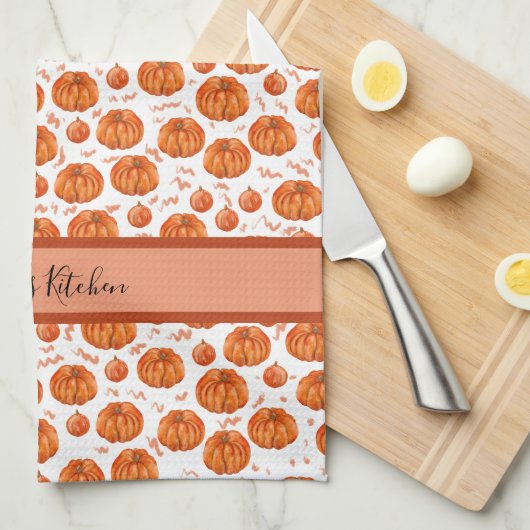 Custom Pumpkin Geschirrtuch (Viertel Falte)