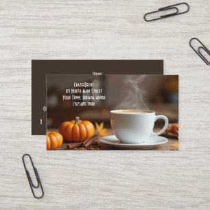 Custom Pumpkin Gewürz Coffee Shop und Punch Card Visitenkarte