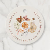 Custom Pumpkin Gewürz Kaffee Sirup Geschenkanhänger (Vorderseite)