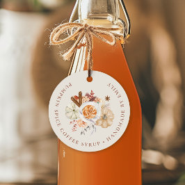 Custom Pumpkin Gewürz Kaffee Sirup Geschenkanhänger