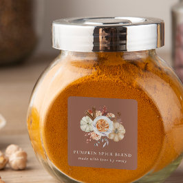 Custom Pumpkin Gewürzmischung Gefälligkeit Gefälli Quadratischer Aufkleber