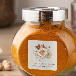 Custom Pumpkin Gewürzmischung Gefälligkeit Gefälli Quadratischer Aufkleber