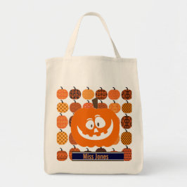 Custom Pumpkin Halloween Tote Bag Tragetasche